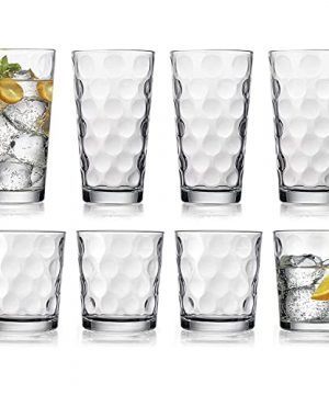 Glassware Drinking Glasses Set Of 8 By Home Essentials Beyond 4 Highball 17 Oz Kitchen Glasses 4 13 Oz Rocks Glass Cups For Water Juice And Cocktails 0 300x360