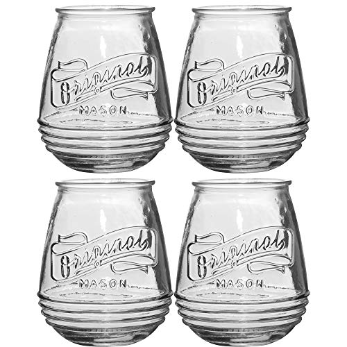 Mason, Dining, Nip Set Of 4 Mason Stemless Farmhouse Wine Glasses