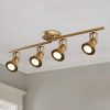 KSANA Gold LED Track Lighting Adjustable Modern Ceiling Spotlight 4 Lights Kitchen Track Lighting 0 100x100