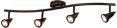 LED Pro Track 4 Light Oil Rubbed Dark Bronze Track Kit Wave Bar Ceiling Light For Living Room Dining Bedroom Home Office Study 0 2