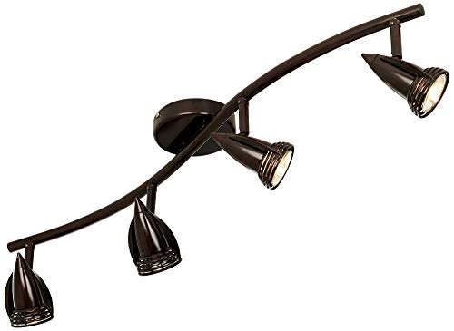 LED Pro Track 4 Light Oil Rubbed Dark Bronze Track Kit Wave Bar Ceiling Light For Living Room Dining Bedroom Home Office Study 0