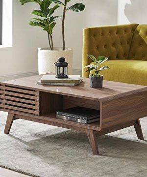 Mopio Ensley Modern Coffee Table Mid Century Sleek Rectangular Design With Dual Side Storage Wood Slat Door And Baby Proofing Rounded Edge For Sleek Living Room Walnut Grain 0 300x360