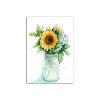 PENGDA Yellow Sunflower Canvas Wall Art Rustic Farmhouse Countryside Decorations Floral Artwork Framed For Home Office Ready To Hang 8x12 Inches 0 100x100