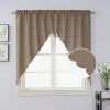 Rama Rose Faux Linen Swag Valance For Privacy Breathable Farmhouse Bedroom Drapes With Rod Pocket2 Panels Each Panel 36 W X 63 LTaupe 0 100x100