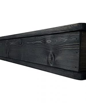 Rustic Mantle Fireplace Mantel For Decor Wood Mantel Shelf Made In USA Floating Shelf Farmhouse Fireplace Surround Long Shelf For Fireplace Weathered Black 60 Inch 0 300x360