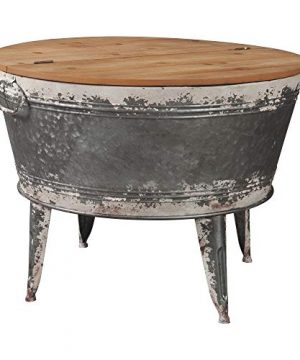 Signature Design By Ashley Shellmond Rustic Distressed Metal Accent Cocktail Table With Lift Top 20 Gray 0 300x360