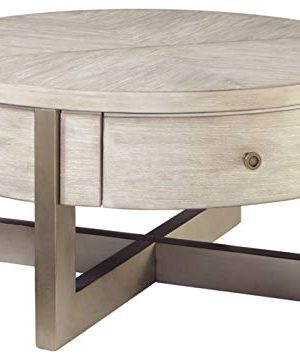 Signature Design By Ashley Urlander Round Lift Top Cocktail Table Whitewash 0 300x360