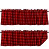 Tatuo 2 Pieces Buffalo Check Plaid Window Valances Farmhouse Design Window Decor Curtains Rod Pocket Valances For Kitchen Bathroom And Living Room 16 X 56 Inch Black And Red 0 100x100
