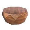 The Urban Port Diamond Shape Acacia Wood Coffee Table With Smooth Top Dark Brown 0 100x100