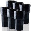 Unbreakable Glasses Drinking Set Of 6 Reusable Polycarbonate Drinkware Juice Cocktail Party 11 OzBlack Cups 0 100x100