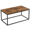 VASAGLE Coffee Table With Thickened Board 394 Inch Open Rectangle Living Room Table Steel Frame And Wood Panel Easy To Assemble For Living Room Industrial Rustic Brown And Black ULCT052B01 0 100x100