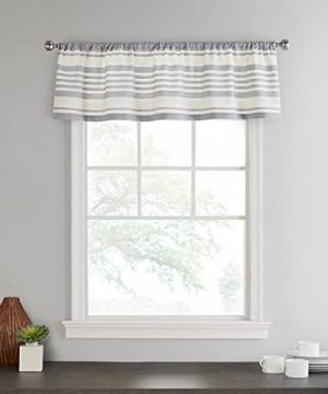 Vue Vinstra Short Valance Small Window Curtains Bathroom Living Room And Kitchens 52 In X 14 In Indigo 0 300x360