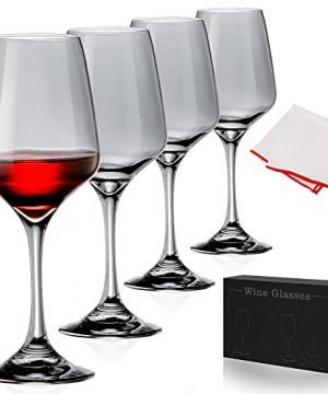 Wine Glasses Set Of 4 13Oz Grey Stemware Long Stemmed Crystal Wine Glasses Wine Glasses For Wine Tasting Wedding Gift Anniversary Christmas Birthday Grey 0 300x360