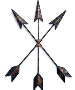 CraftyCrocodile Arrow Wall Decor Native American Decoration For Rustic Farmhouse Distressed Aesthetic Symbolic Cast Iron Art Piece For Home Living Room Gallery Display Cafe Hook Included 0 300x360
