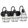 3 Light Industrial Bathroom Vanity Light Vintage Metal Cage Wall Sconce Rustic Farmhouse Wall Light Fixture Porch Wall Lamps For BedroomLiving RoomMirror CabinetKitchenBulb Not Included 0 100x100