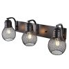 3 Light Retro Industrial Bathroom Vanity Light Fixture With Matte Black Farmhouse Lighting Metal Cage Bulb Not Included 0 100x100