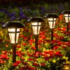 GIGALUMI 6 Pcs Solar Outdoor Lights Bronze Finshed Landscape Path Lights Glass Lamp Waterproof Led Solar Pathway Lights For Lawn Patio Yard Garden Pathway Walkway And Driveway 0 100x100