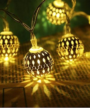 Globe String Lights Plug In Metal Ball Fairy Lights Connectable With Tail Plug Adjustable With Multi Modes Novelty Decorations For Christmas Halloween Party Wedding Bedroom Warm White 0 300x360