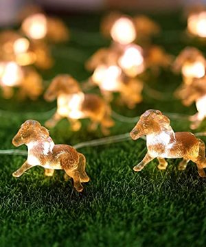Horse Fairy String Lights Cute Pony Decorative Lights 20 Leds Night Light 85ft Battery Operated With Remote For Bedroom Farmhouse Home Holiday Thanksgiving Decoration 0 300x360