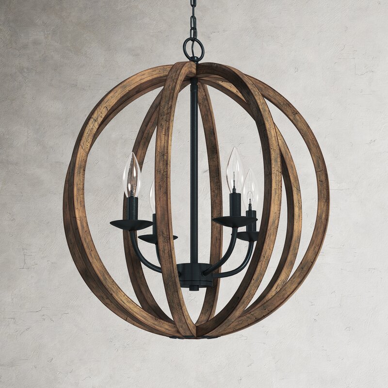 Marley+4+-+Light+Globe+Chandelier+with+Wrought+Iron+Accents