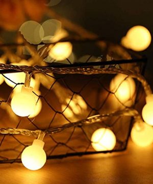 Merdeco Globe String Lights Plug In String Lights 10ft3m 20 LED Bulb Warm White Fairy Lights For BirthdayChristmasWeddingParty Indoor Outdoor Decoration 0 300x360
