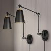 Modern Black Plug In Wall Sconces Industrial Farmhouse Swing Arm Wall Lamp For Bedroom Bathroom Dining Living Room 0 100x100