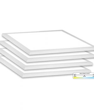 NUWATT 4 Pack 2x2 FT LED Surface Mount Panel Built In Internal Driver 3CCT 3000K 4000K 5000K 0 10V Dimmable All In 1 Ceiling Fixture 120 277V UL DLC Listed 1 Inch Thick 0 300x360
