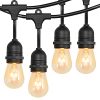 Outdoor String Lights Weatherproof Strand Edison 151 Bulbs 50FT UL Listed Heavy Duty Decorative Cafe Market Patio Lights For Bistro Garden Porch 0 100x100