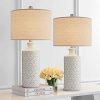 PoKat 2475 Modern Contemporary Ceramic Table Lamp Set Of 2 For Living Room White Desk Decor Lamps For Bedroom Study Room Office Farmhouse Bedside Nightstand Lamp End Table Lamps 0 100x100