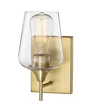 Savoy House 9 4030 1 322 Octave 1 Light Wall Sconce In A Warm Brass Finish With Clear Glass 95 H X 5 W 0 300x360