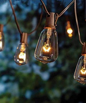 SkrLights Outdoor Patio String Lights10Ft Edison Bulb String Lights For Patio Garden Porch Backyard Party Deck YardPlus 1 Extra Bulbs Brown 0 300x360