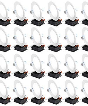 Sunco Lighting 24 Pack 6 Inch LED Recessed Lighting Ceiling Lights Slim 5000K Daylight Dimmable 14W100W 850 LM Smooth Trim Damp Rated Canless Wafer Thin With Junction Box ETL Energy Star 0 300x360