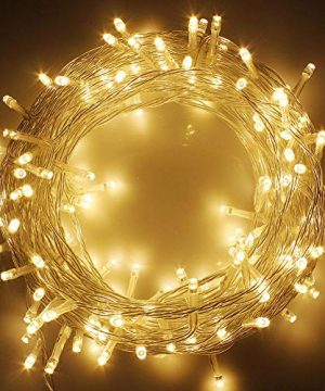 Twinkle Star 33FT 100 LED String Lights Warm White Plug In String Lights 8 Modes Waterproof For Indoor Outdoor Christmas Tree Wedding Party Bedroom 0 300x360