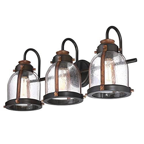 Westinghouse Lighting 6118200 Cindy Vintage Style Three Light Indoor Vanity Light Fixture Oil