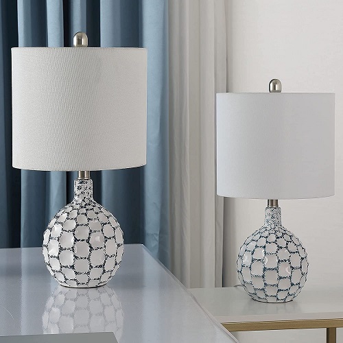 21 Maxax Table Lamp Set of 2, Ceramic Bedside Desk Lamp