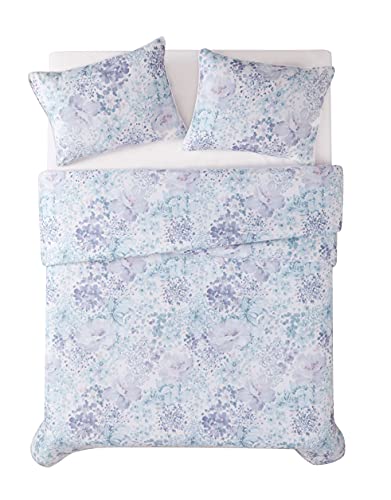 Cottage Classics King Field Floral 3-Piece Farmhouse Style Quilt and Sham S... 
