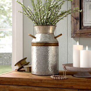 Elio+Gray_Brown+Metal+Table+Vase