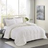 HIG Pre Washed Down Alternative Comforter Set Twin Reversible Shabby Chic Quilt Design Box Stitched With 4 Corner Tabs Lightweight For All Season Ivory Duvet Comforter With 2 Pillow Shams 0 100x100