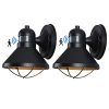 Motion Sensor LED Outdoor Wall Sconce Lighting Dusk To Dawn Photocell Exterior Porch Light Fixtures Black Outside Wall Lantern Farmhouse Wall Mount Lamp For Entryway Doorway Garage 2 Pack 0 100x100