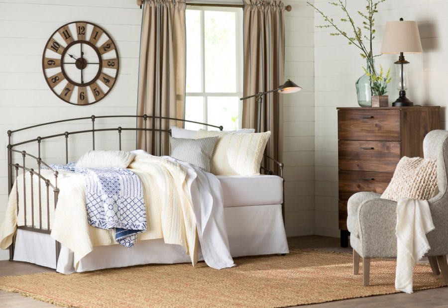 Rustic Daybed with Shiplap Walls