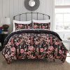 Shatex Black Comforter 2 Piece All Season Bedding Tropical Floral Pattern Bedding Comforter Sets Farmhouse Style Ultra Soft 100 Polyester Floral Comforter Set With 1 Pillow Sham 0 100x100