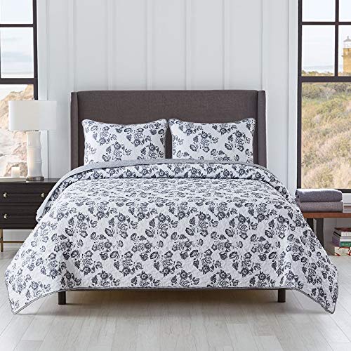 Brandream Luxury Farmhouse Bedding Vintage Chic Quilt Set Grey Queen Full Size Quilted Bedspread