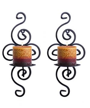 Super Z Outlet Pair Of Elegant Swirling Iron Hanging Wall Candleholders Votives Sconce For Home Wall Decorations Weddings Events 0 300x360