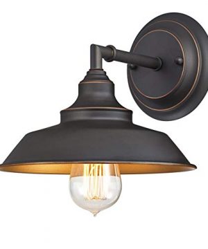 Westinghouse Lighting 6344800 One Light Indoor Finish With Highlights Iron Hill Wall Fixture 1 Sconce Oil Rubbed BronzeBronze 0 300x360