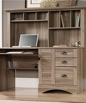 BOWERY HILL Home Office Desk With Hutch In Salt Oak 0 300x360