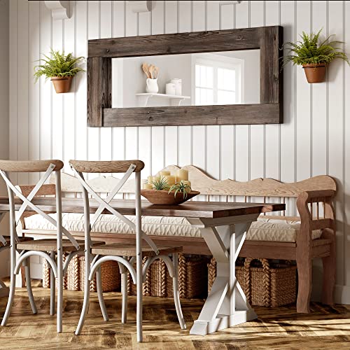Barnyard Designs 24x58 Leaner Floor Mirror Full Length, Large Rustic Wall Mirror Free Standing, Leaning Hanging Wood… - Image 3