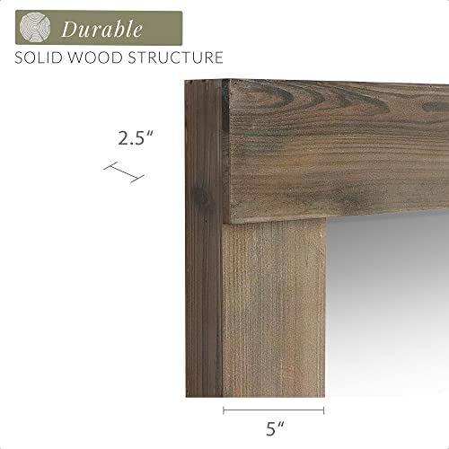 Barnyard Designs 24x58 Leaner Floor Mirror Full Length, Large Rustic Wall Mirror Free Standing, Leaning Hanging Wood… - Image 4