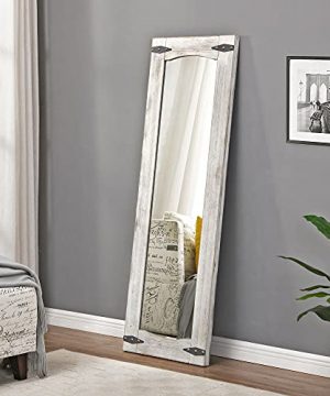 FirsTime Co Ivory Meredith Barn Door Full Length Standing Mirror Wood 20 X 15 X 60 Inches 0 300x360