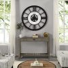 FirsTime Co Lowell Large Shiplap Farmhouse Clock American Crafted Distressed Black 40 X 2 X 40 0 100x100
