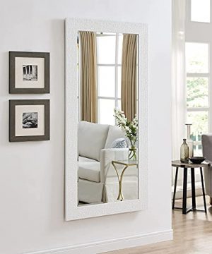 Mosaic Style Full Length Mirror Standing Hanging Or Leaning Against Wall Large Rectangle Free Standing Full Body Dressing Mirror Wall Mounted Floor Mirror For Living Room 315W X 655H White 0 300x360